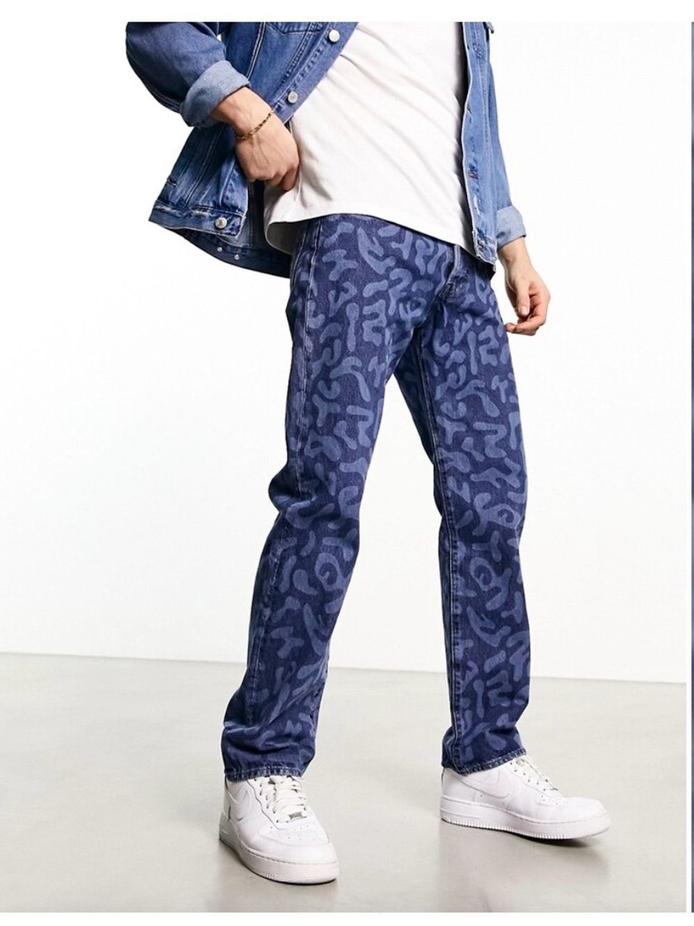 Levi’s Men’s 501 Skate Jeans Frog Brothers Graffiti Print 32x32 Streetwear